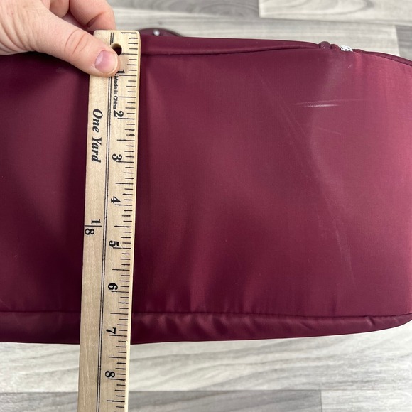 Aimee Kestenberg Duffle Tote Bag Womens Red Double Handle Inner Pockets Travel - Picture 6 of 16